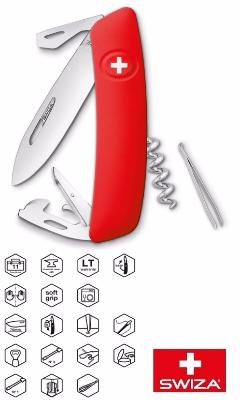 COUTEAU SUISSE SWIZA D03 ROUGE