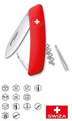 COUTEAU SUISSE SWIZA D01 ROUGE