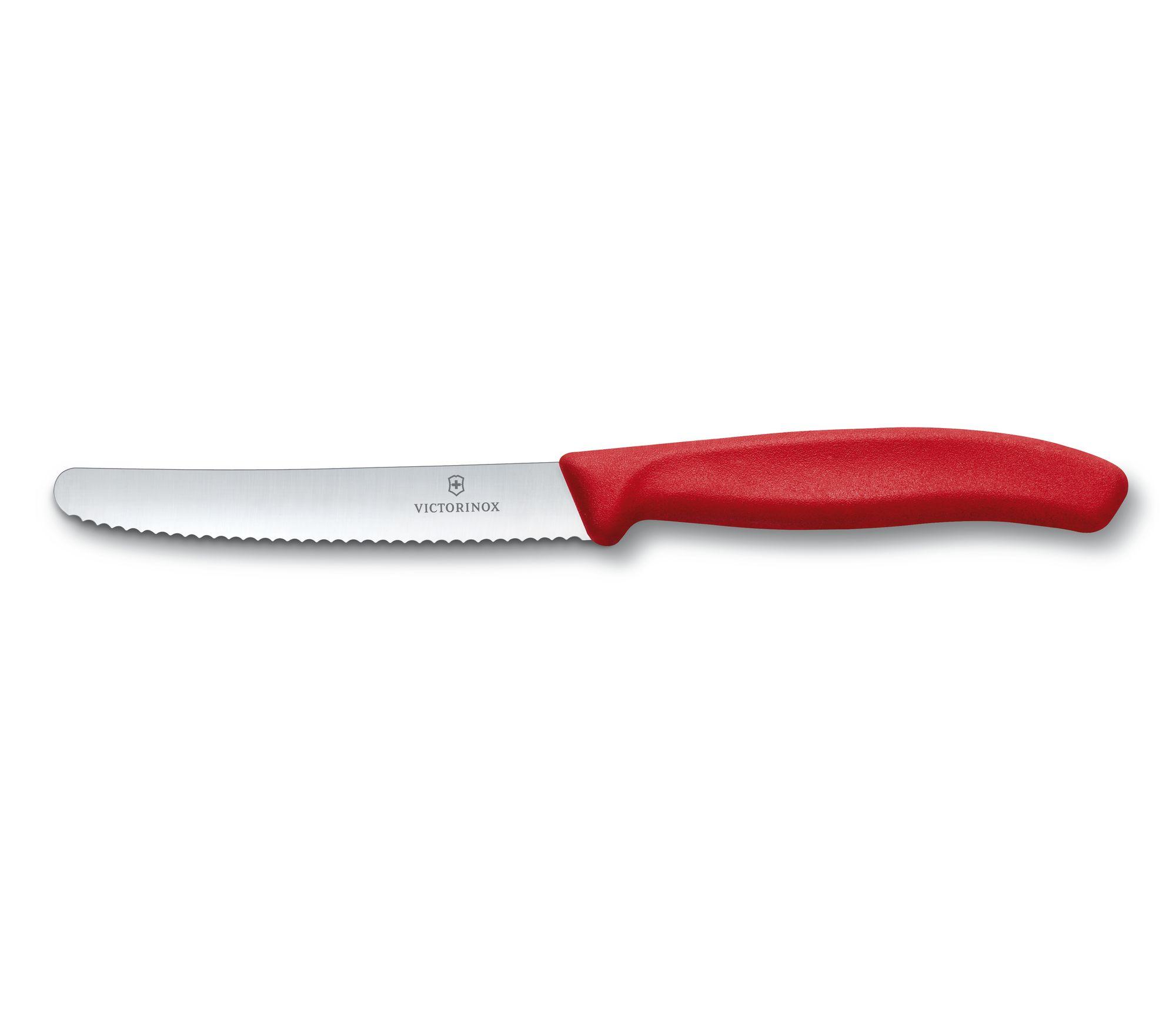 Couteau tomates / table Victorinox Swiss Classic lame 11 cm - bout rond -  manche rose