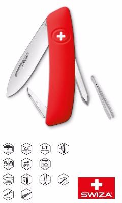 COUTEAU SUISSE SWIZA D02 ROUGE