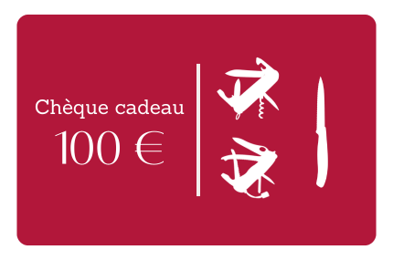 Chèque cadeau couteau suisse 100€