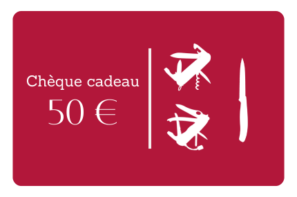 Chèque cadeau couteau suisse 50€