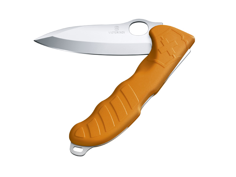 Couteau pliant multifonctions Hunter Pro M Victorinox - manche 13 cm orange + étui kaki