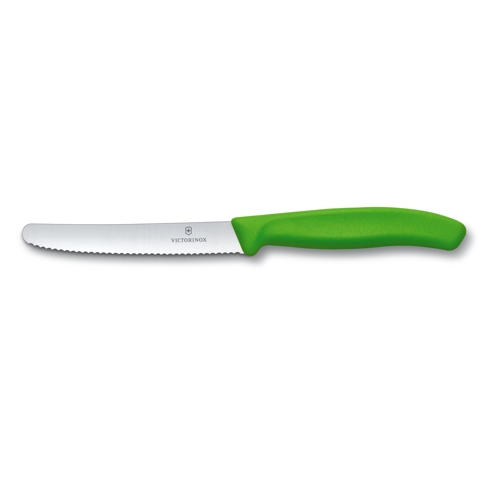 Couteau de table/tomates Victorinox Swissclassic lame crantée- manche vert